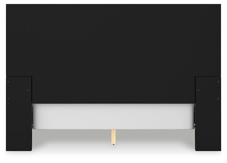 Lit queen-size Londer avec commode, coffre et table de chevet à miroir