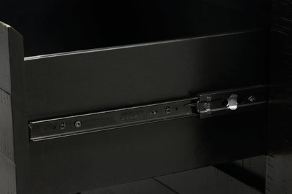 Lit queen-size à panneaux Londer avec commode et miroir