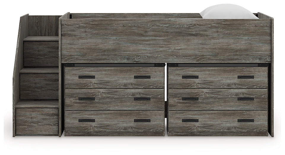 Lit mezzanine simple Frandern avec tiroir de rangement