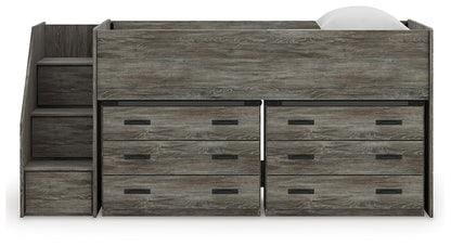 Lit mezzanine simple Frandern avec tiroir de rangement