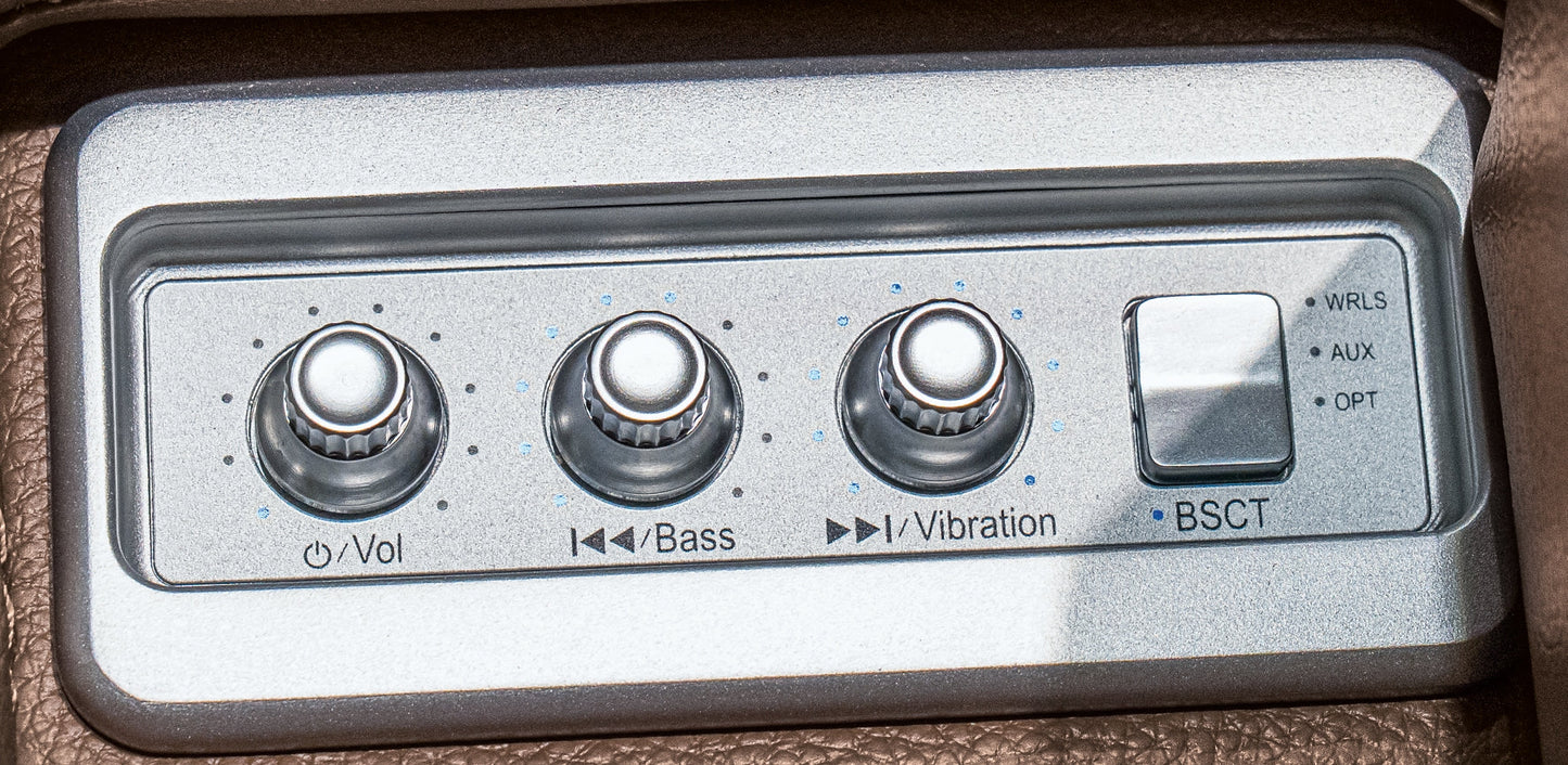 Fauteuil inclinable électrique Knightington avec sièges audio